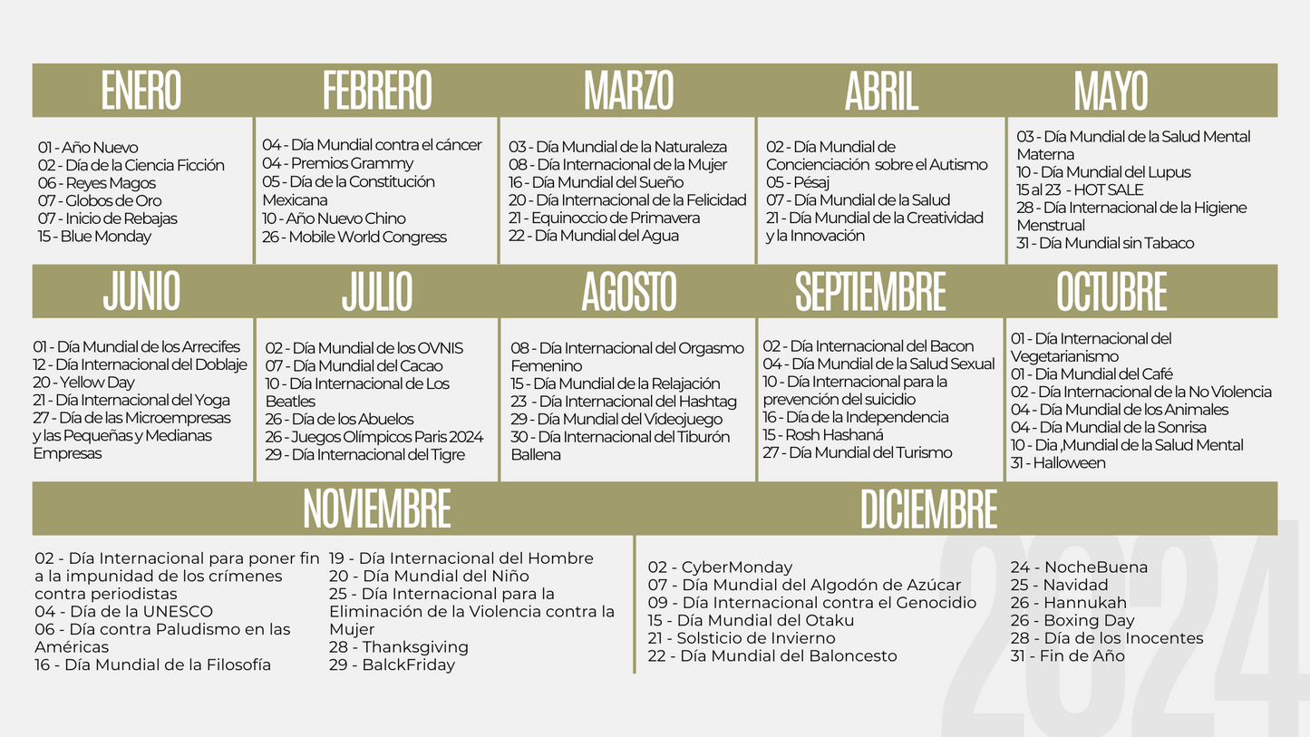 Calendario Editorial 2024